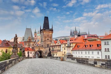Foto op Plexiglas Uitzicht op Praag vanaf de Karelsbrug © TTstudio