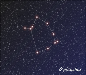 Naklejka premium constellation ophiuchus