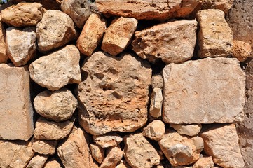 Rustikale Mauer in Spanien