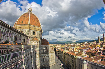 Fototapeta premium Dome of Santa Maria cathedral in Florence, Tuscany