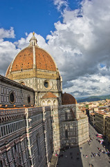 Obraz premium Dome of Santa Maria cathedral in Florence, Tuscany