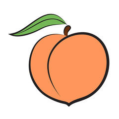 Naklejka premium peach icon