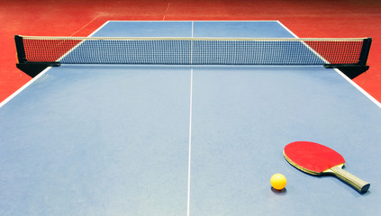 Equipment for table tennis - racket, ball, table