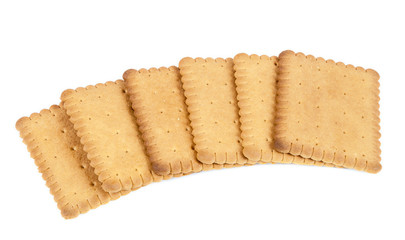 Biscuits on white background