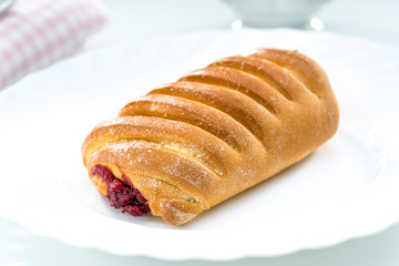 Breakfast roll with Berry Jam, Delicious Breakfast