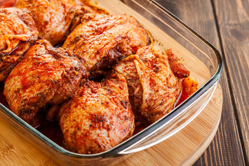 Marinated chicken drumsticks