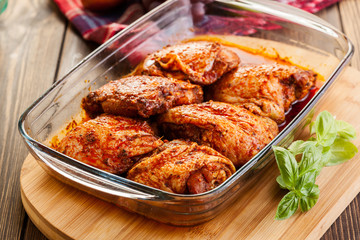 Marinated chicken drumsticks