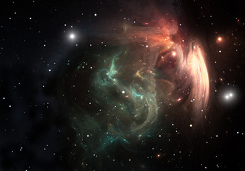 Space nebula that results after the supernova explosion