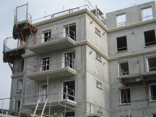 Fototapeta na wymiar Construction d'un immeuble d'habitations