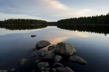 Fleecedeken met foto Höstlandskap i Kilsbergen, Närke © robineriksson