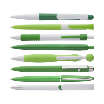 Green pens collection, with PS path