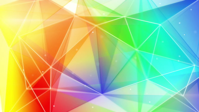 colorful triangles abstract geometrical background loop