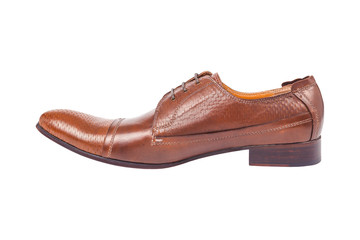 Male fashion with business shoes on white