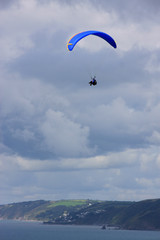 paraglider over Whitsand bay