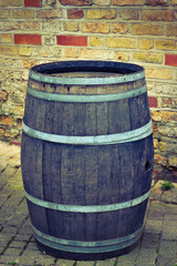 Fototapeta premium Old big barrel for wine