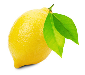 juicy lemons isolated on the white background