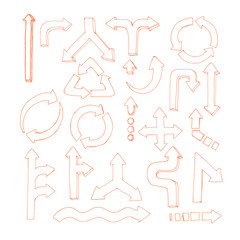 Hand drawn arrows