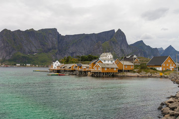 Fototapeta premium Typical norwegian fishing village