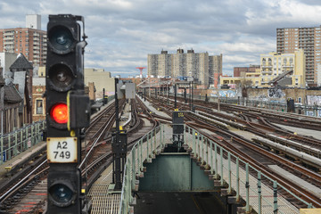 Naklejka premium Brighton Beach Subway Station, New York