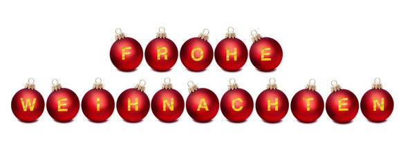 Obraz premium Weihnachtskugeln Frohe Weihnachten