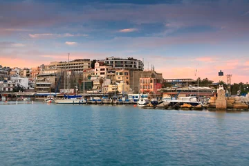 Badkamer foto achterwand Evening scenery in the Mikrolimano marina, Piraeus, Athens. © milangonda