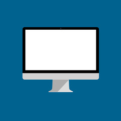 Flat icon of computer monitor