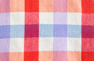 checked fabric tablecloth