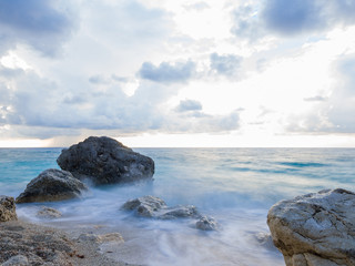 The famous Kathisma beach in Lefkada