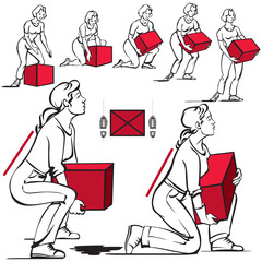 Safe handling of heavy items: women