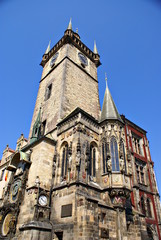 Fototapeta na wymiar Old Town City Hall in Prague, Czech Republic
