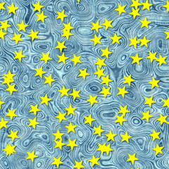 Naklejka na ściany i meble Star shapes with seamless generated texture background
