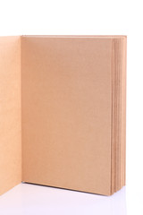 open book paper blank on white background