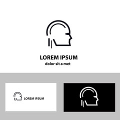 Abstract vector logo design template with business card