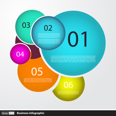 Infographic design with circles for business