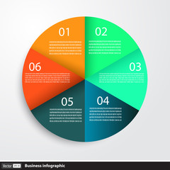Infographic design with circles for business