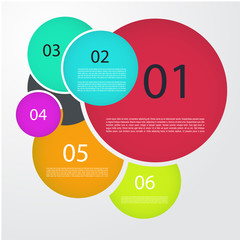 Infographic design with circles for business