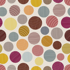 Abstract seamless pattern with large colored dots