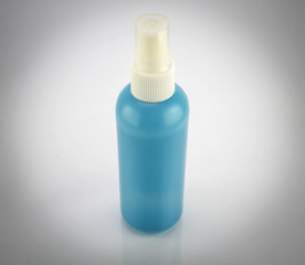 Blue plastic bottle