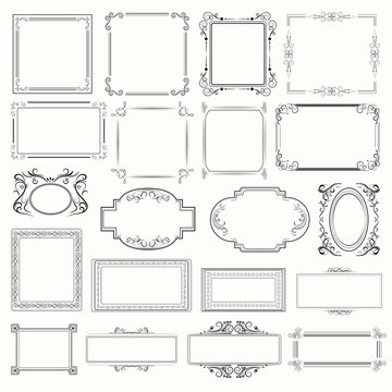 vector decorative picure frames
