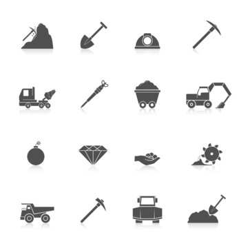 Mining icons set