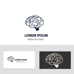 Abstract vector logo design template with business card