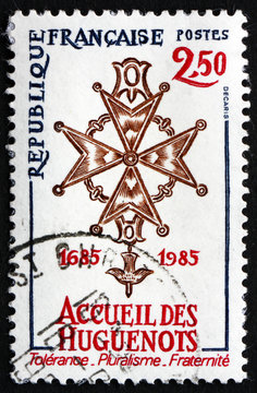 Postage stamp France 1985 Huguenot Cross