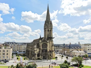 Tuinposter Church of Saint-Pierre in Caen city, France © vvoe