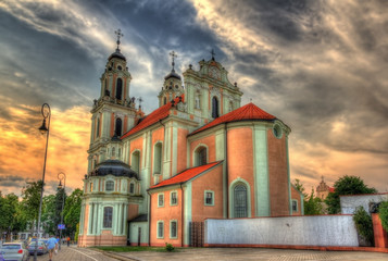 Fototapeta na wymiar Church of St. Catherine in Vilnius, Lithuania