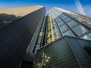 Obraz na płótnie Canvas Skyline of business buildings in Frankfurt, Germany