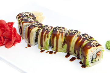 delicious seafood sushi at a Japanese restaurant