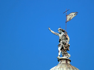 Jesus Redeemer statue at San Simeon Piccolo Church, in Venice.