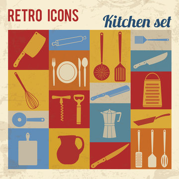 Kitchen icons set