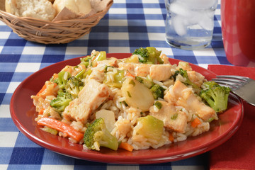 Plate of chicken teriyaki