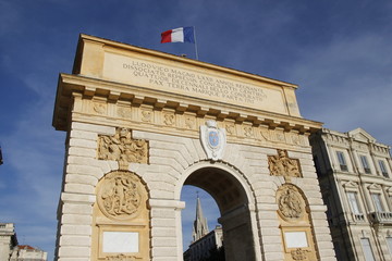 Fototapeta na wymiar Arc de Triomphe à Montpellier, Occitanie 